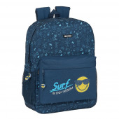 Mochila Escolar 43 cm adap trolley Smiley World Surf