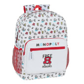 Mochila Escolar 43cm adap trolley Monopoly