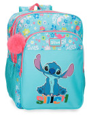 Mochila Escolar 44cm adap trolley Stitch Disney Aloha 2025