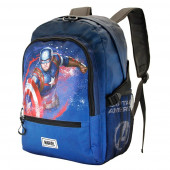 Mochila Escolar adap trolley 44cm Capitão América Full Marvel