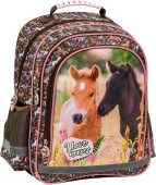 Mochila Escolar Cavalos Castanho 38cm