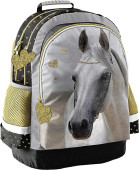 Mochila Escolar Cavalos Dourado 42cm