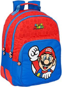 Mochila Escolar Dupla 42cm adap trolley Super Mario Nintendo