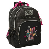 Mochila Escolar Dupla Escura Kpop Demon Hunters 42cm Mochila Escolar Dupla Escura Kpop Demon Hunters 42cm