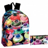 Mochila escolar + estojo Perona Spray