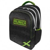 Mochila escolar Multibolsos 44cm Munich - Verde Fluor