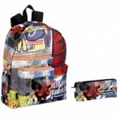 Mochila escolar Perona Team c/ estojo