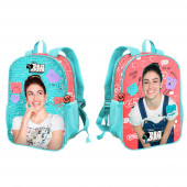 Mochila Escolar Reversível 41cm Reversível Bia Like Disney