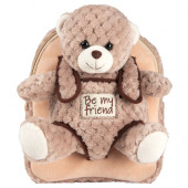 Mochila + Peluche Urso Milly 27cm