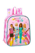 Mochila Pré Escolar 27cm adap trolley Barbie Dreamer