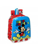 Mochila Pré Escolar 27cm adap trolley Mickey Happy Smiles