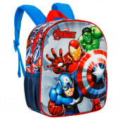 Mochila Pré Escolar 31cm Avengers Defy 3D