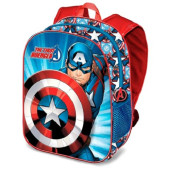 Mochila Pré Escolar 31cm Capitão América Avengers The First 3D