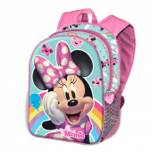 Mochila Pré Escolar 31cm Minnie 3D Rainbow