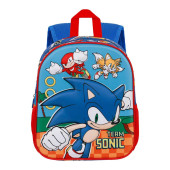 Mochila Pré Escolar 31cm Sonic Team 3D