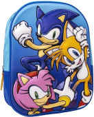 Mochila Pré Escolar 31cm Sonic The Hedgehog 3D