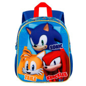 Mochila Pré Escolar 31cm Sonic Trio 3D