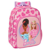 Mochila Pré Escolar 34cm adap trolley Barbie Love
