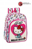 Mochila Pré Escolar 34cm adap trolley Hello Kitty Girl Gang