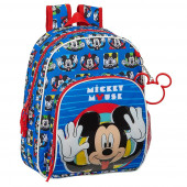 Mochila Pré Escolar 34cm adap trolley Mickey Me Time