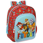 Mochila Pré Escolar 34cm adap trolley Patrulha Pata Funday