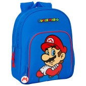 Mochila Pré Escolar 34cm adap trolley Super Mario Play