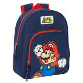 Mochila Pré Escolar 34cm adap trolley Super Mario World