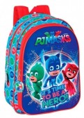 Mochila Pré-Escolar 37cm PJ Masks - It`s time to be a hero