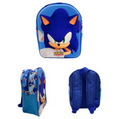 Mochila Pré-Escolar 3D Do Sonic The Hedgehog 30cm