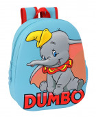 Mochila Pré Escolar Dumbo 3D 33cm adap trolley