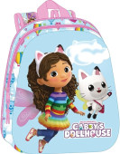 Mochila Pré Escolar Gabby´s Dollhouse 3D 33cm