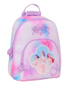 Mochila Pré-Escolar Mini Huntrix Kpop Demon Hunters Colorida 30cm