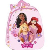Mochila Pré Escolar Princesas Disney 3D 33cm