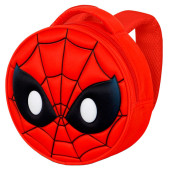 Mochila Pré Escolar Redonda 3D Spiderman Emoji 22cm