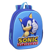 Mochila Pré Escolar Sonic Speed 3D 33cm