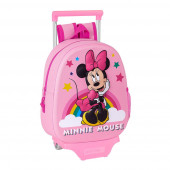 Mochila Trolley Pré Escolar Minnie 3D 33cm