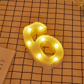 Número 6 Led Luminoso