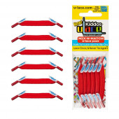 Pack 6 Atacadores U-Lace Kiddos Vermelho