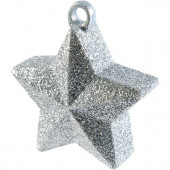 Peso Estrela Prateada c/ Glitter