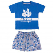 Pijama Verão Mickey Face Azul