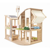 Plan Toys Casa de Bonecas Verde com Mobília