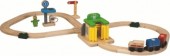 Plan Toys - Conjunto carris e estação de lavagem