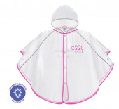 Poncho Capa Chuva Transparente Rosa Cool Kids