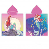 Poncho Praia Microfibra Ariel Princesas Disney
