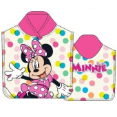 Poncho Praia Microfibra Minnie Bolinhas