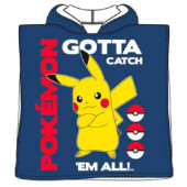 Poncho Praia Microfibra Pokémon Pikachu Gotta Catch ´Em All