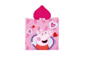 Poncho Praia Microfibra Porquinha Peppa Heart