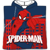 Poncho Praia Microfibra Spiderman Azul