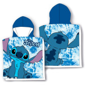 Poncho Praia Microfibra Stitch Disney Azul