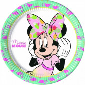 Pratos Minnie Tropical 23cm - 8 Und